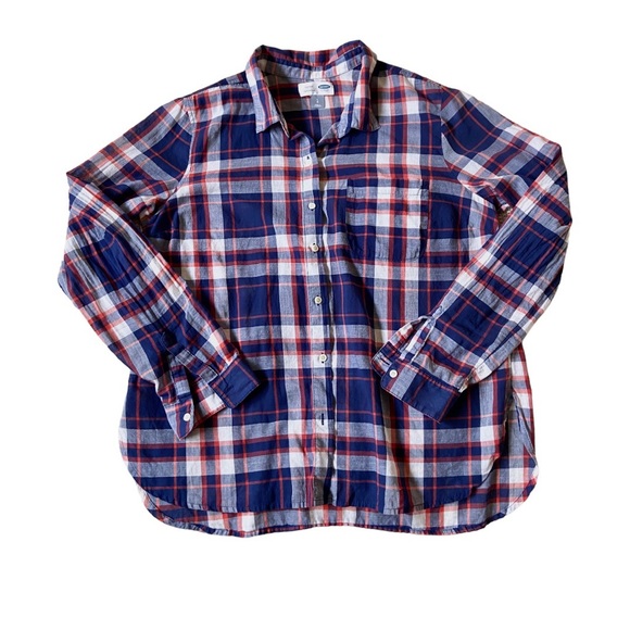 Old Navy Women’s Plaid Button Up Blouse - Picture 13 of 15